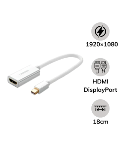 Cáp chuyển đổi Mini DisplayPort đực sang HDMI cái hỗ trợ 1080P dài 18cm Ugreen MD112